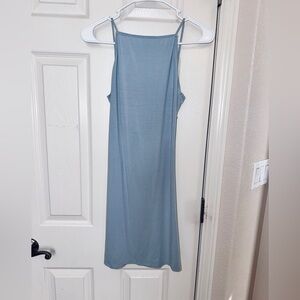 Reformation Light Blue Sleeveless Backless with tie mini Dress